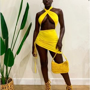 Yellow Two Piece Set. NEVER WORN!